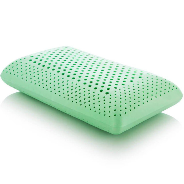 MALOUF Z Zoned Dough Memory Foam Infused with Real Peppermint-Natural Oil Aromatherapy Pillow Spray Included-Queen Size