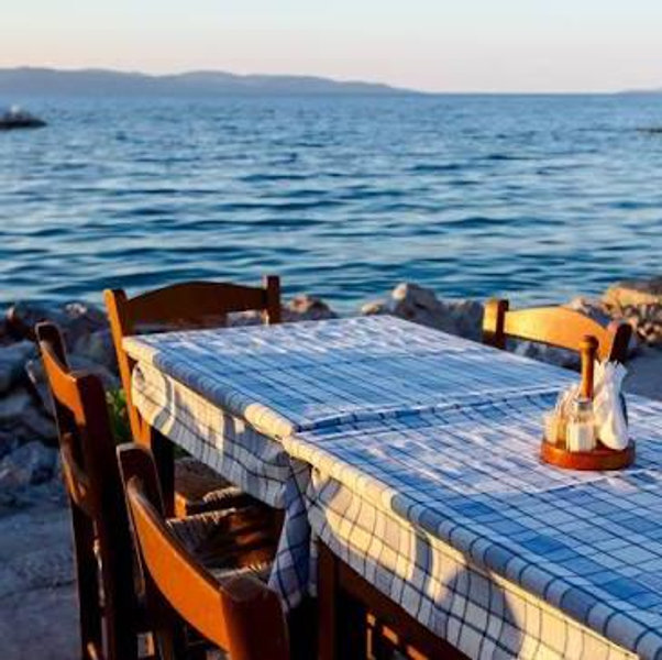 Lunch by the Water on our Honeymoon