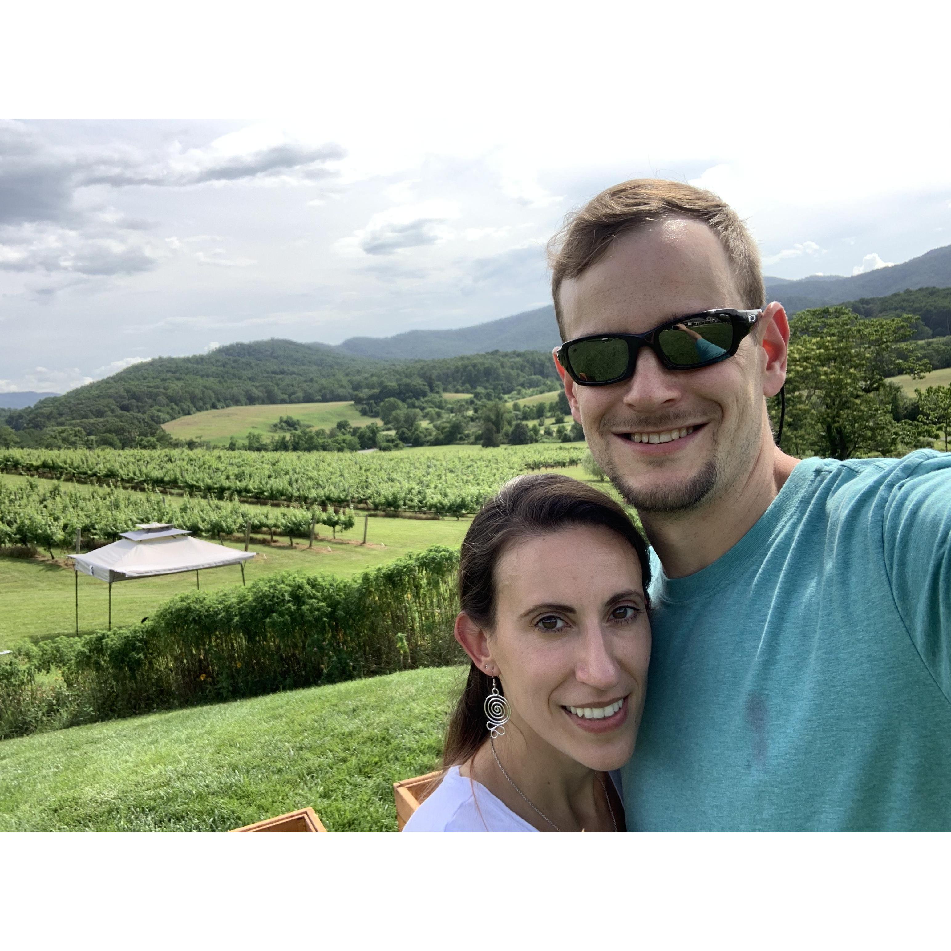 The winery we went to the day he proposed