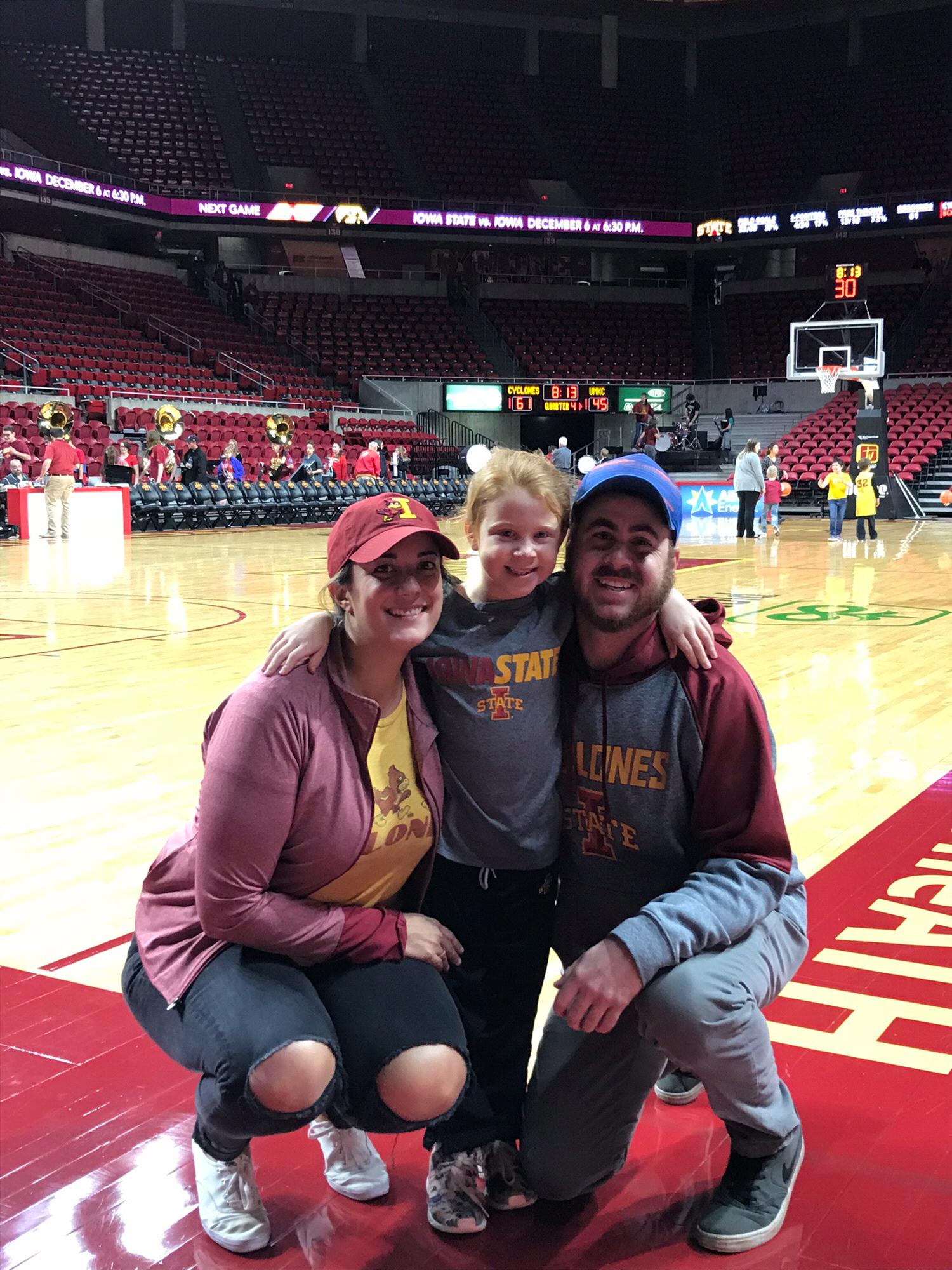 Maya was the ball girl! We love Iowa State sports :)