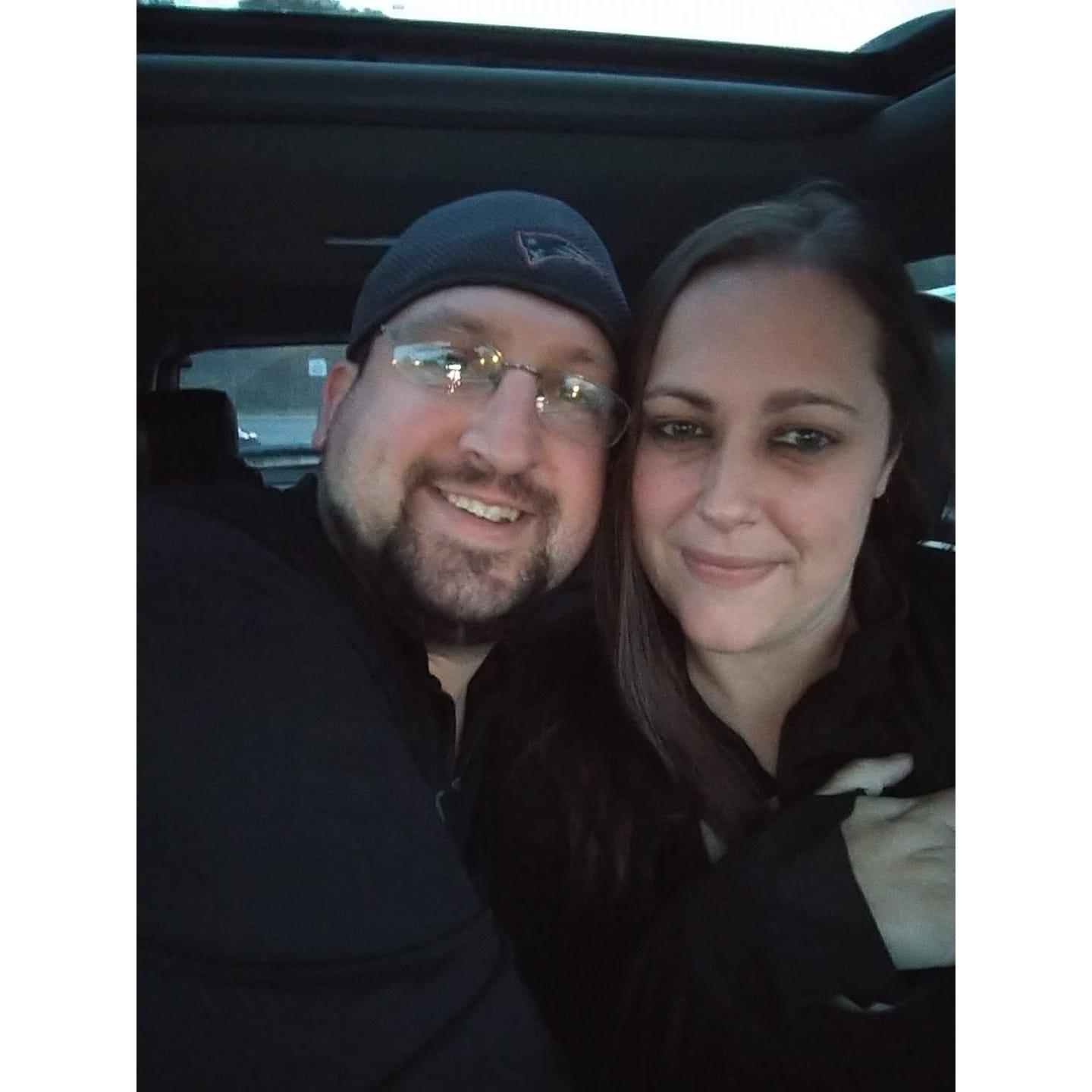 Our very first picture together on our first date to the Haunted Corn Maze!