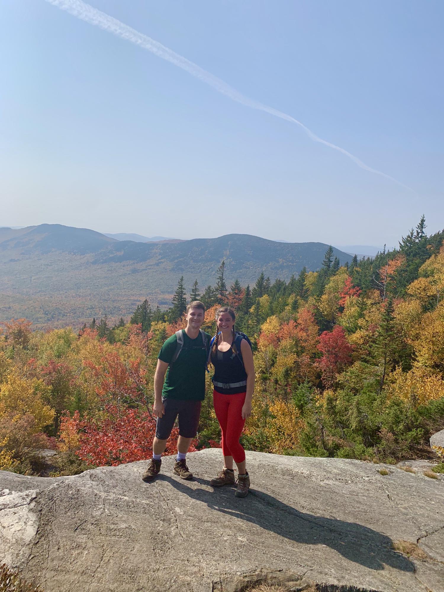 Hiking up Tumble Down Mountain in Maine