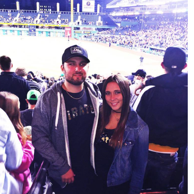 One of our first dates at a Bucco's game!
