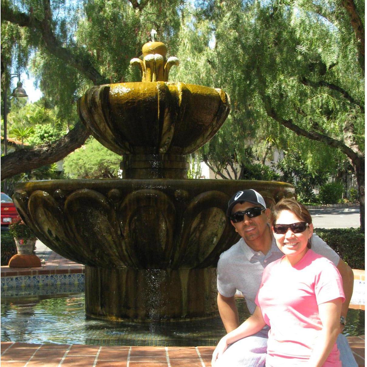 Visiting a Mission in San Diego.