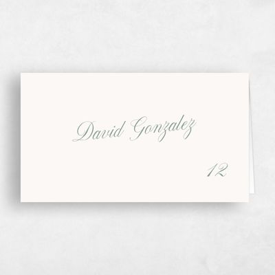Rich Sage, Green Wedding Place Card - Mabel