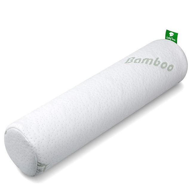 Thera Health Neck Roll Pillow for Sleeping - Memory Foam Cylinder Pillows for Spine Discomfort w/ Washable Bamboo Tube Pillow Case