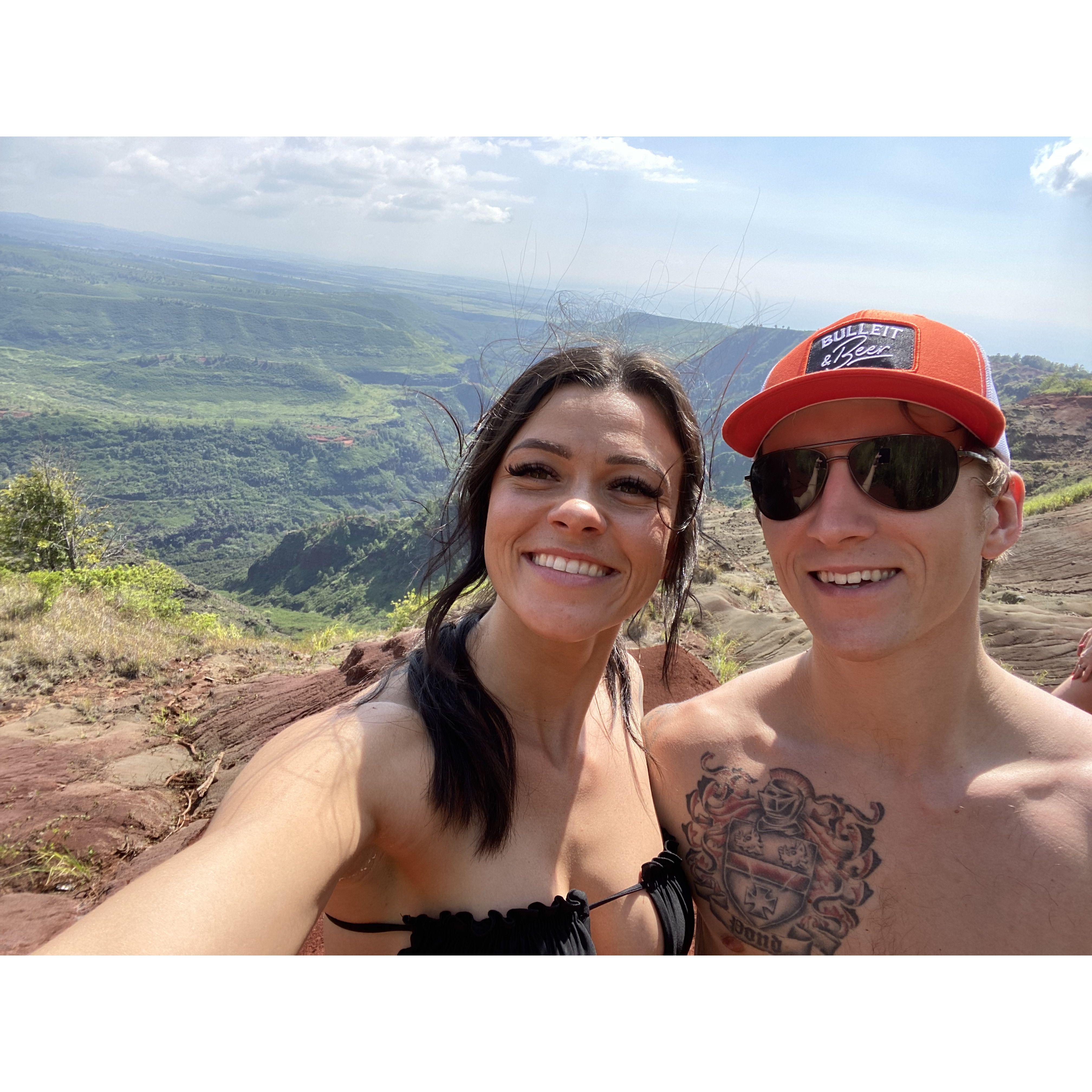 Us as an engaged couple in Kauai!