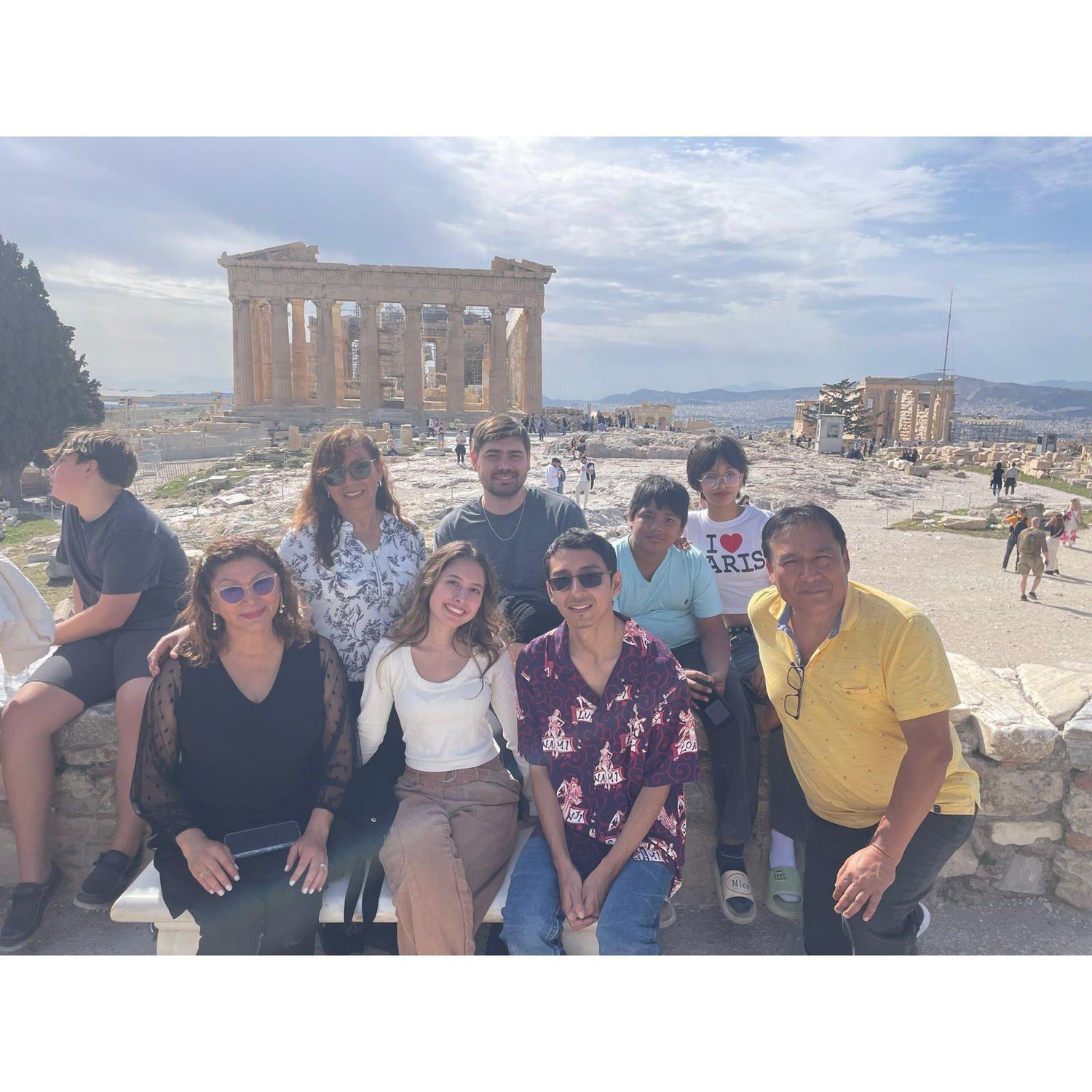 At Acropolis with Steph's family