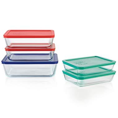 Pyrex 1136617 Glass food storage set, 10-Piece