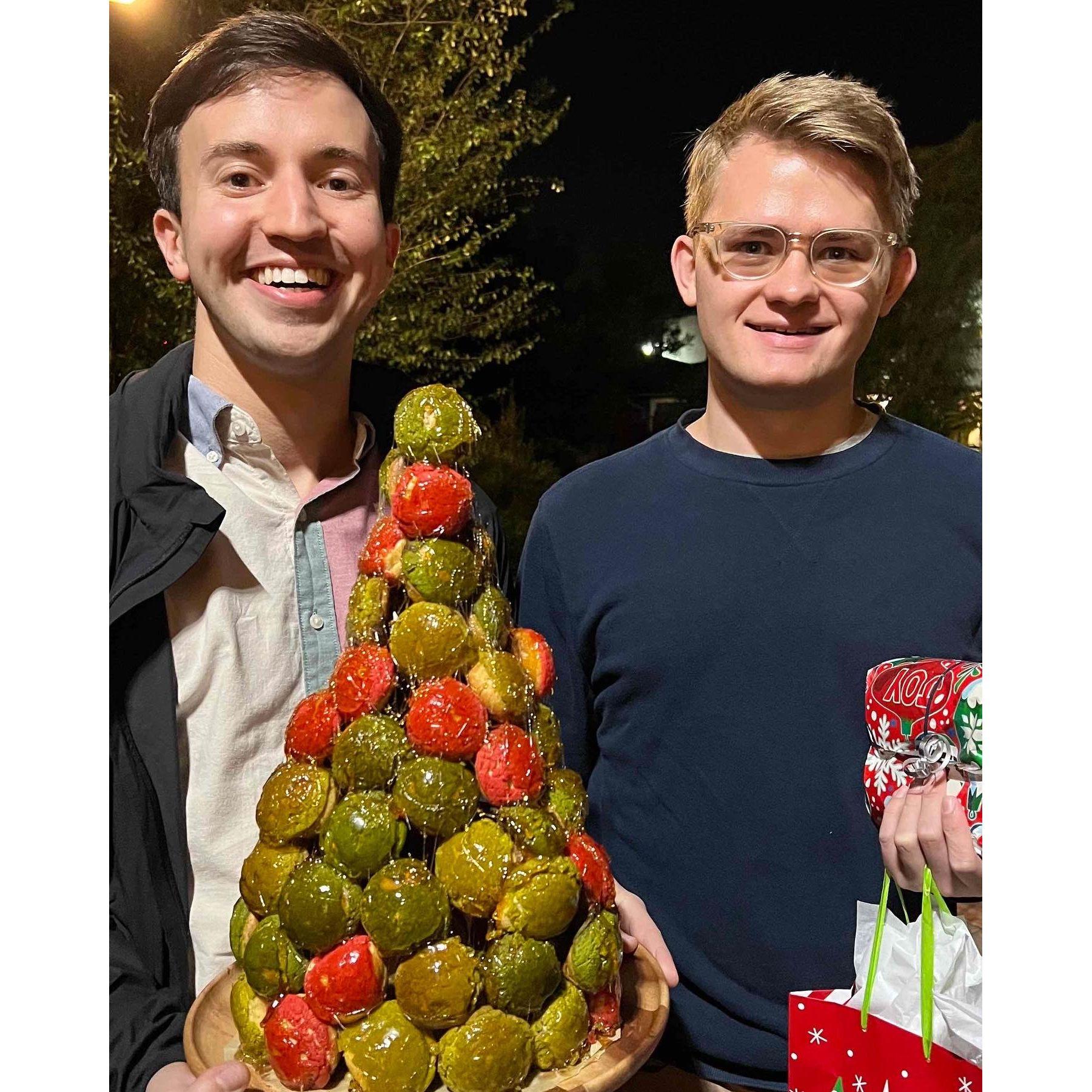 Our piece de resistance - a Christmas croquembouche!