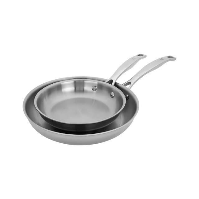 HENCKELS Clad H3 2-Piece Stainless Steel Fry Pan Set