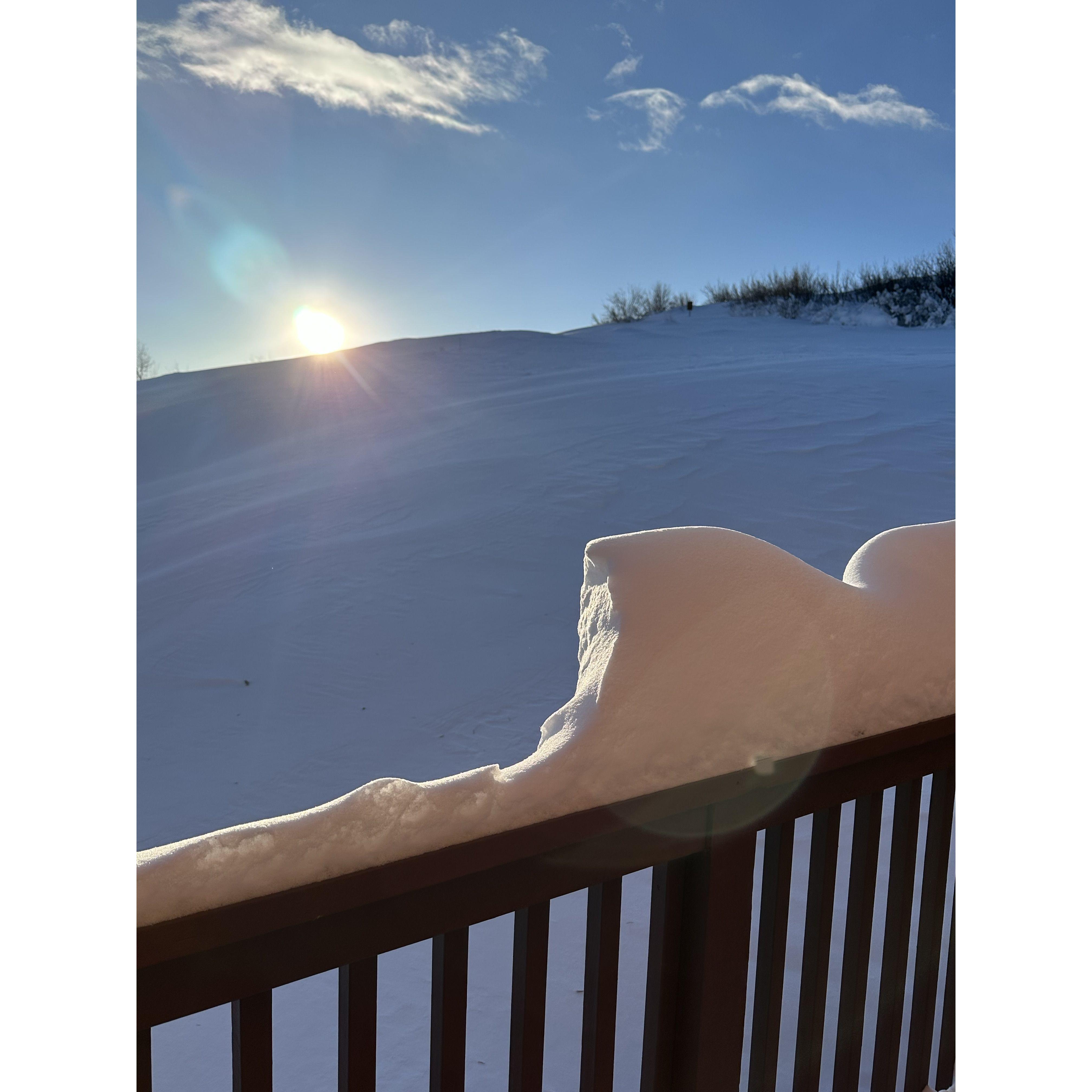 Sunset at our first home