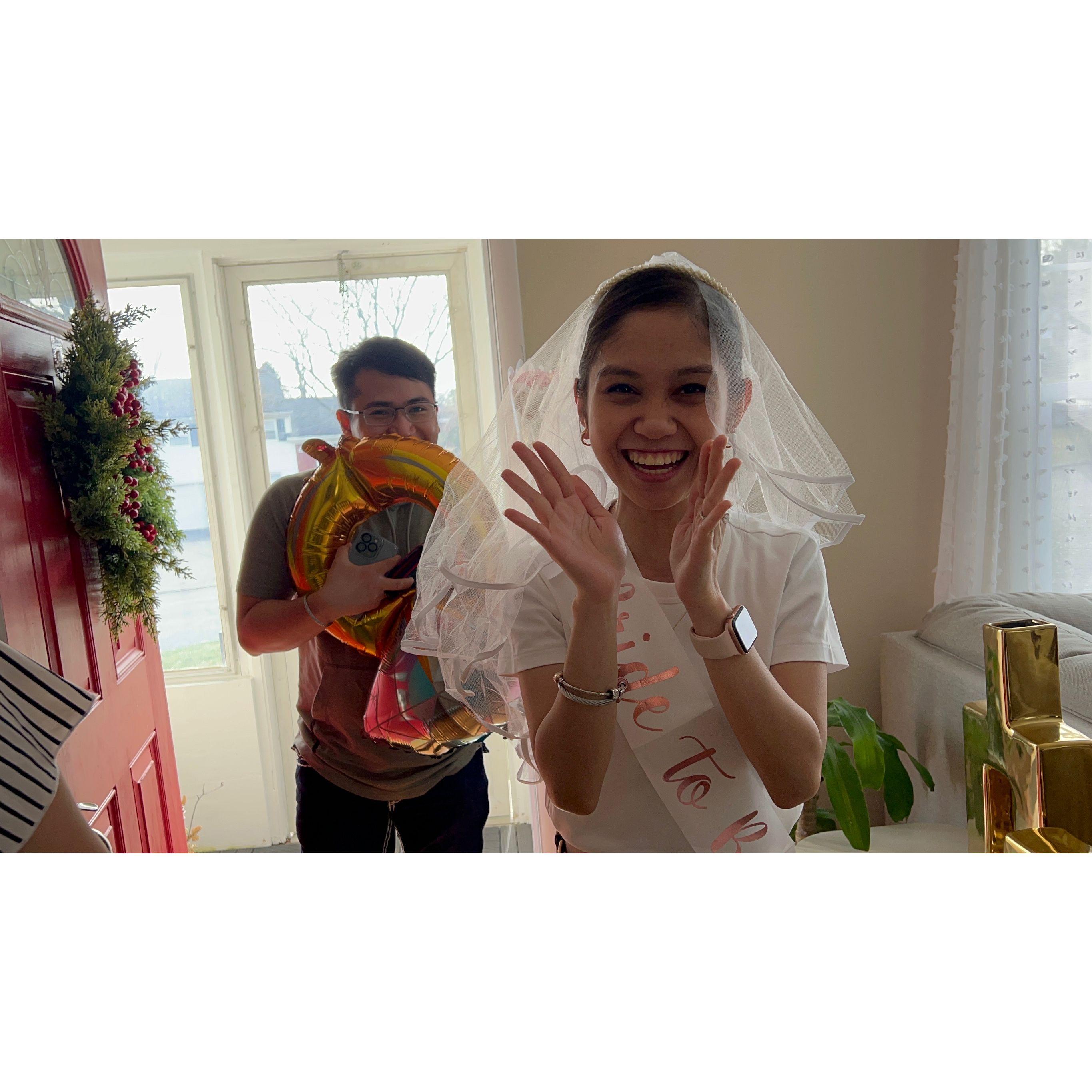 Months after, we decided to have a court wedding in New York. We feel extremely blessed because our church friends threw a wedding shower for us even if it was their first time to see Kim in person.