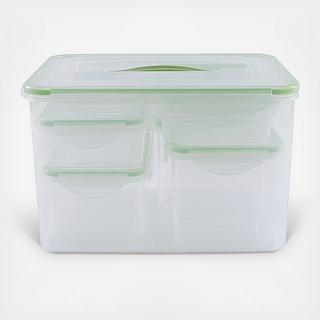 Fresh 28-Piece Food Storage Container Set with Handle Lid