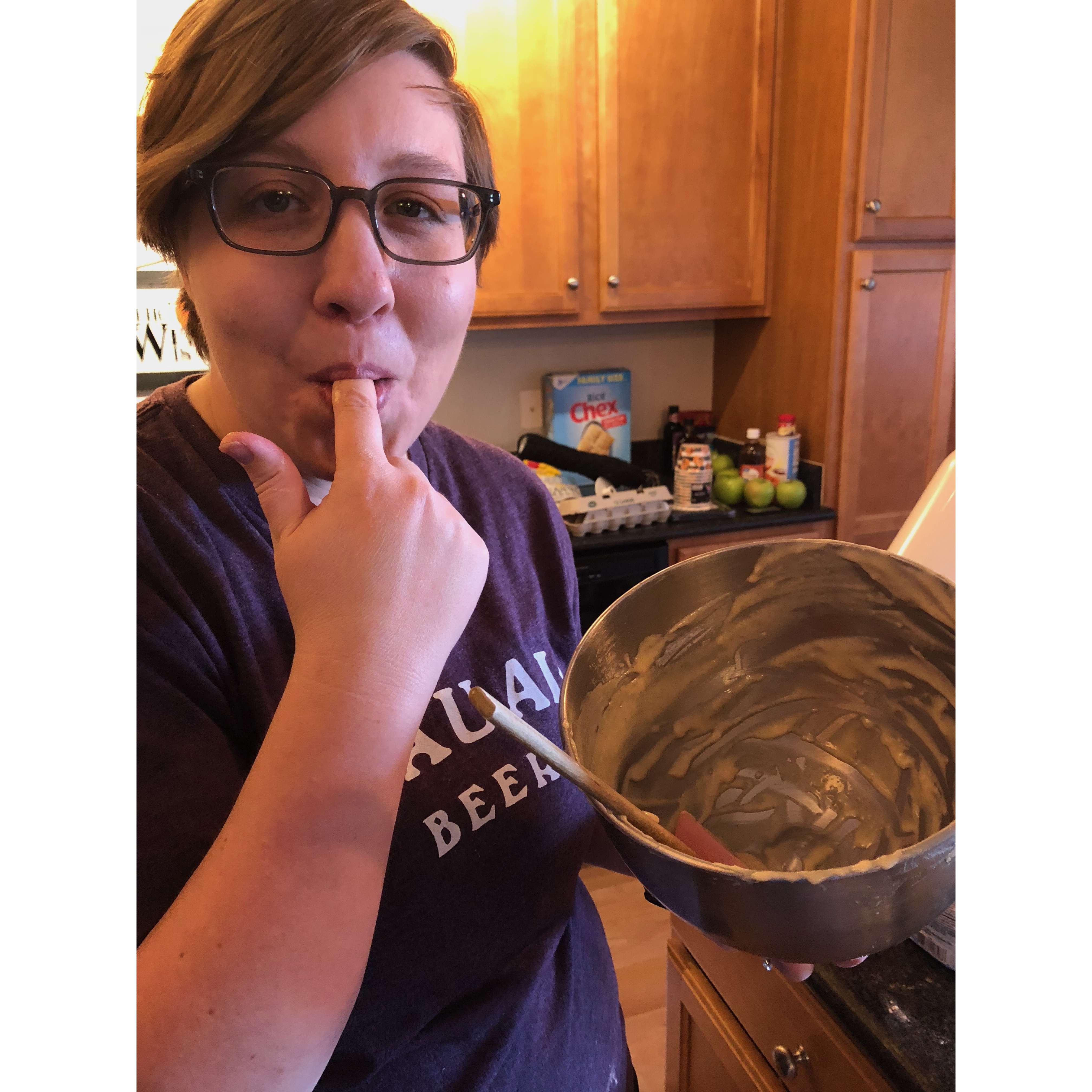 Emmie: We love to cook and bake together!
