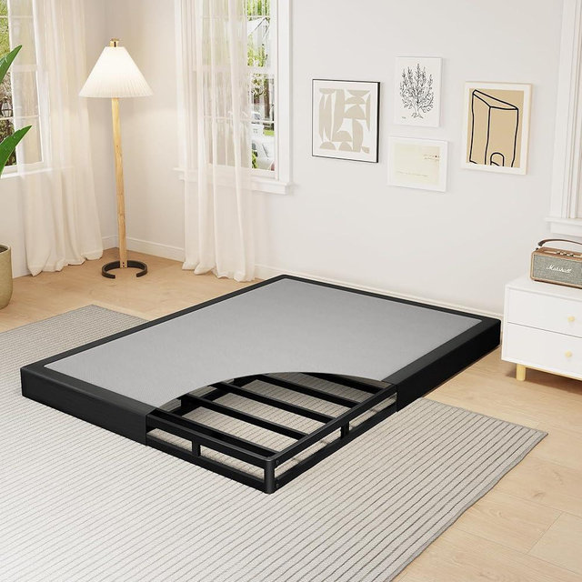 Mashomdec King Size 5 Inch Box Spring - Heavy Duty Metal Mattress Foundation (2500lbs Capacity), Noise-Free, Easy Assembly with Removable Fabric Cover