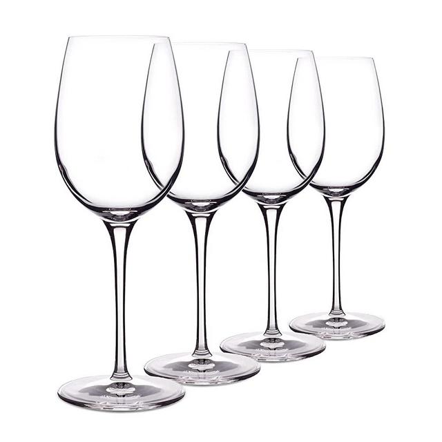 Luigi Bormioli Crescendo 13-Ounce Chardonnay Wine Glasses, Set Of 4, Crystal SON-hyx Glass, Made In Italy.