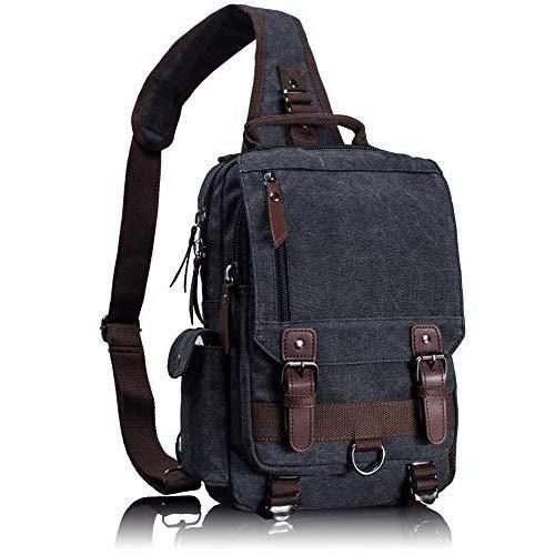 Leaper Retro Messenger Bag Canvas Shoulder Backpack Travel Rucksack Sling Bag