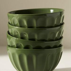 The Latte Stoneware Cereal Bowls, Set of 4: Amelie Edition