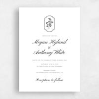White Wedding Invitation - Pino Portrait