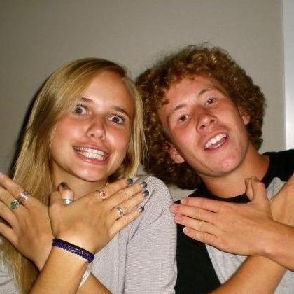 September 2009 - first photo of us ever taken and Casey insisted we do the "Wu-Tang Clan Hand Sign". (The Google machine might help explain this one)