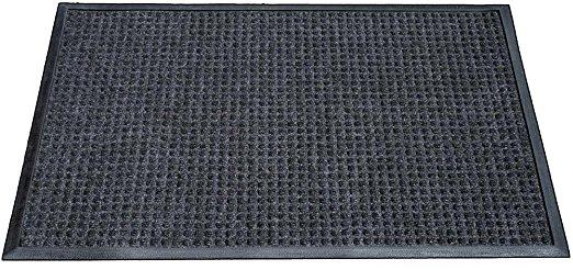 Durable Corporation Polyester Stop-N-Dry Polyester Carpet Mat, for Indoors & Vestibules, 48" Width x 72" Length x 1/2" Thickness, Charcoal