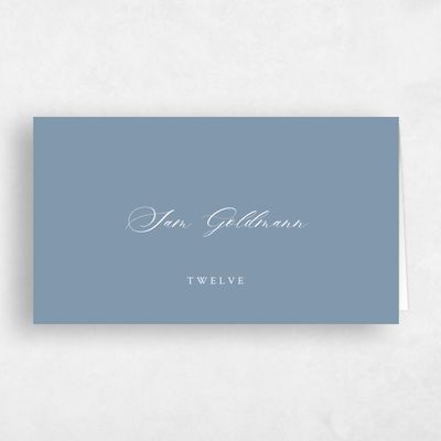 Storm Blue Wedding Place Card - Edera