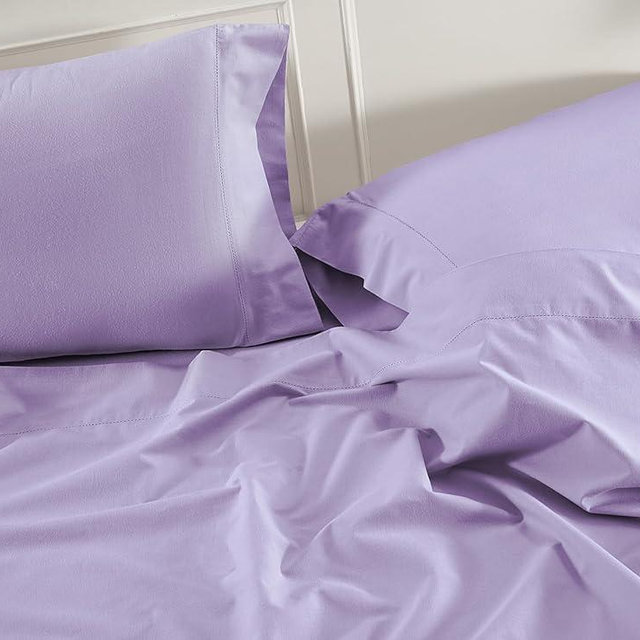 LANE LINEN 100% Organic Cotton Pillowcases - Standard Size, Ultra Soft and Crisp - Cool Percale Weave, Breathable, Sleeping Pillow Covers, Set of 2 - Orchid Petal