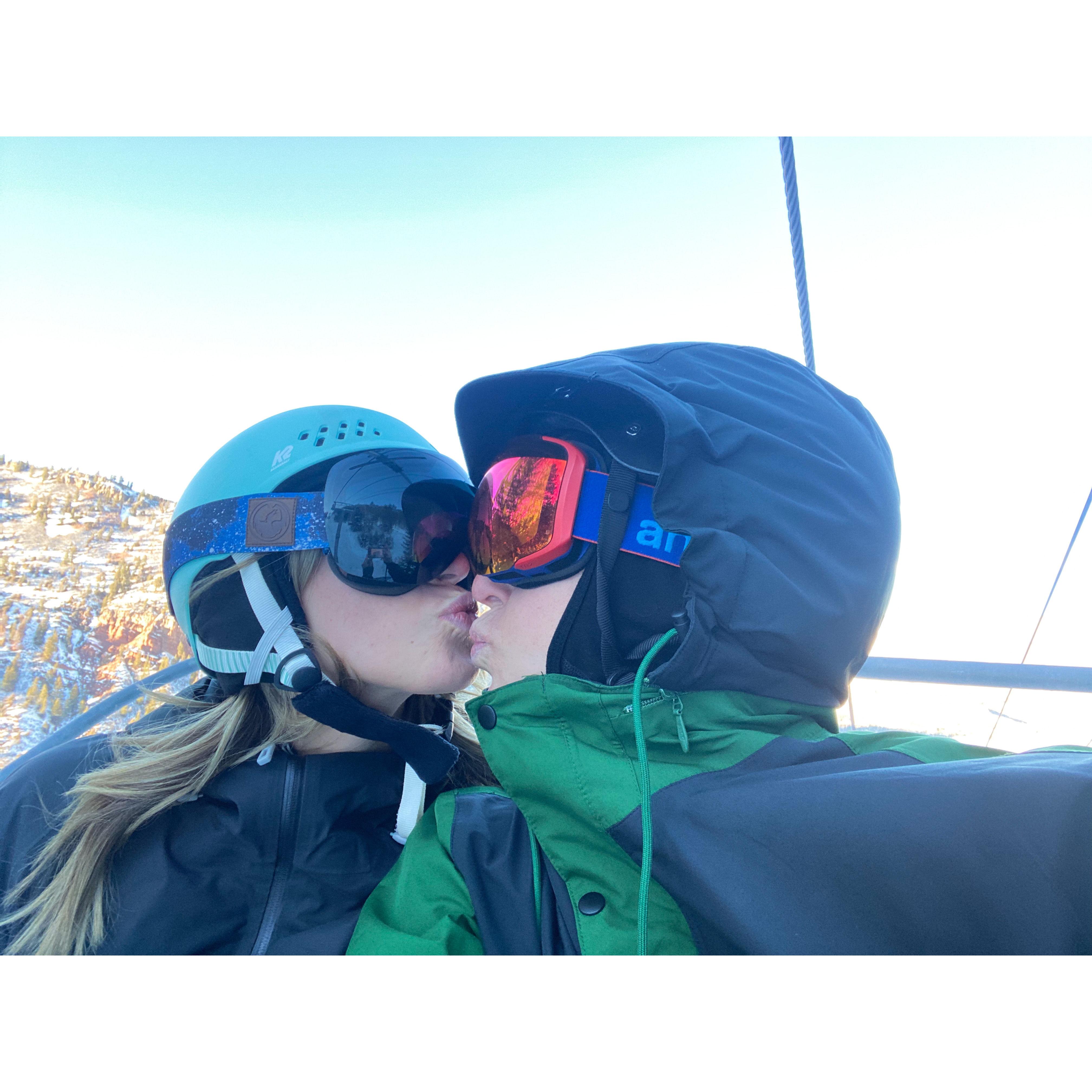 Snowboarding in Aspen, CO.