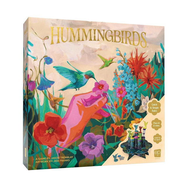 Hummingbirds Board Game, A Real-Time, Push Your Luck Dexterity Party Game, Test Your Timing & Collect Nectar Token Points, A Fun Family Game with Beautiful Artwork, Ages 8+, 2-4 Players, 15+ Play Time