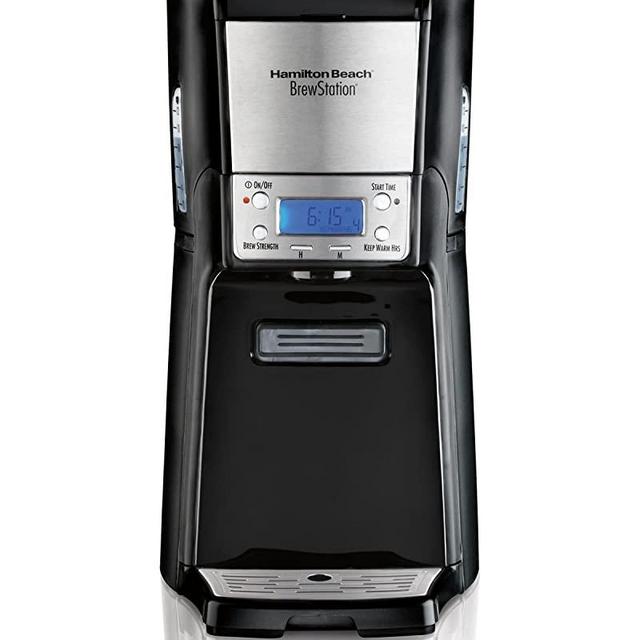 Hamilton Beach (48464) Coffee Maker with 12 Cup Capacity & Internal Storage Coffee Pot, Brewstation, Black