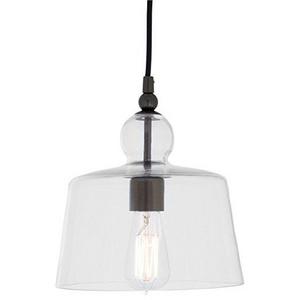 Stone & Beam Modern Black Pendant Light, 42"H, Glass Shade