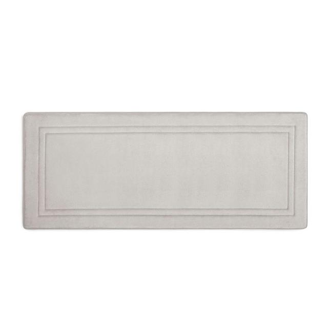 Simply Essential™ Memory Foam 24" x 58" Bath Mat in Chrome