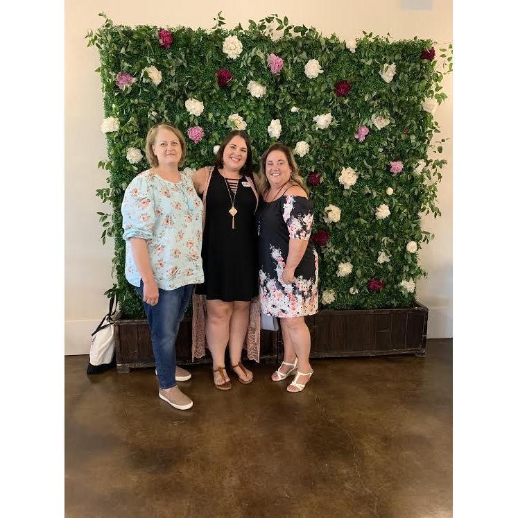 Wedding planning at Steven and Lauren's beautiful venue with Lauren's mother, Kelley, and her MotherIn-Law to be Paula, July 2019.