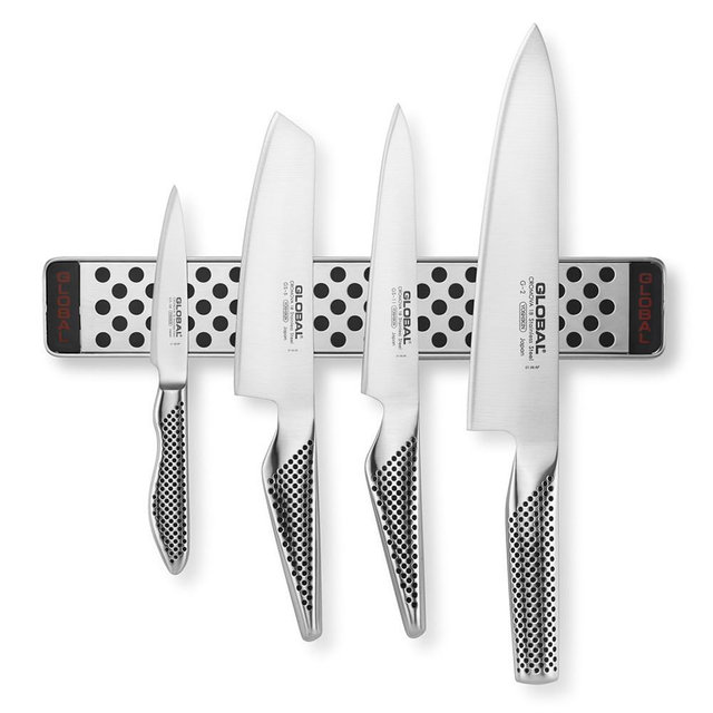 Global Classic 5-Piece Knife Set with Magnetic Bar
