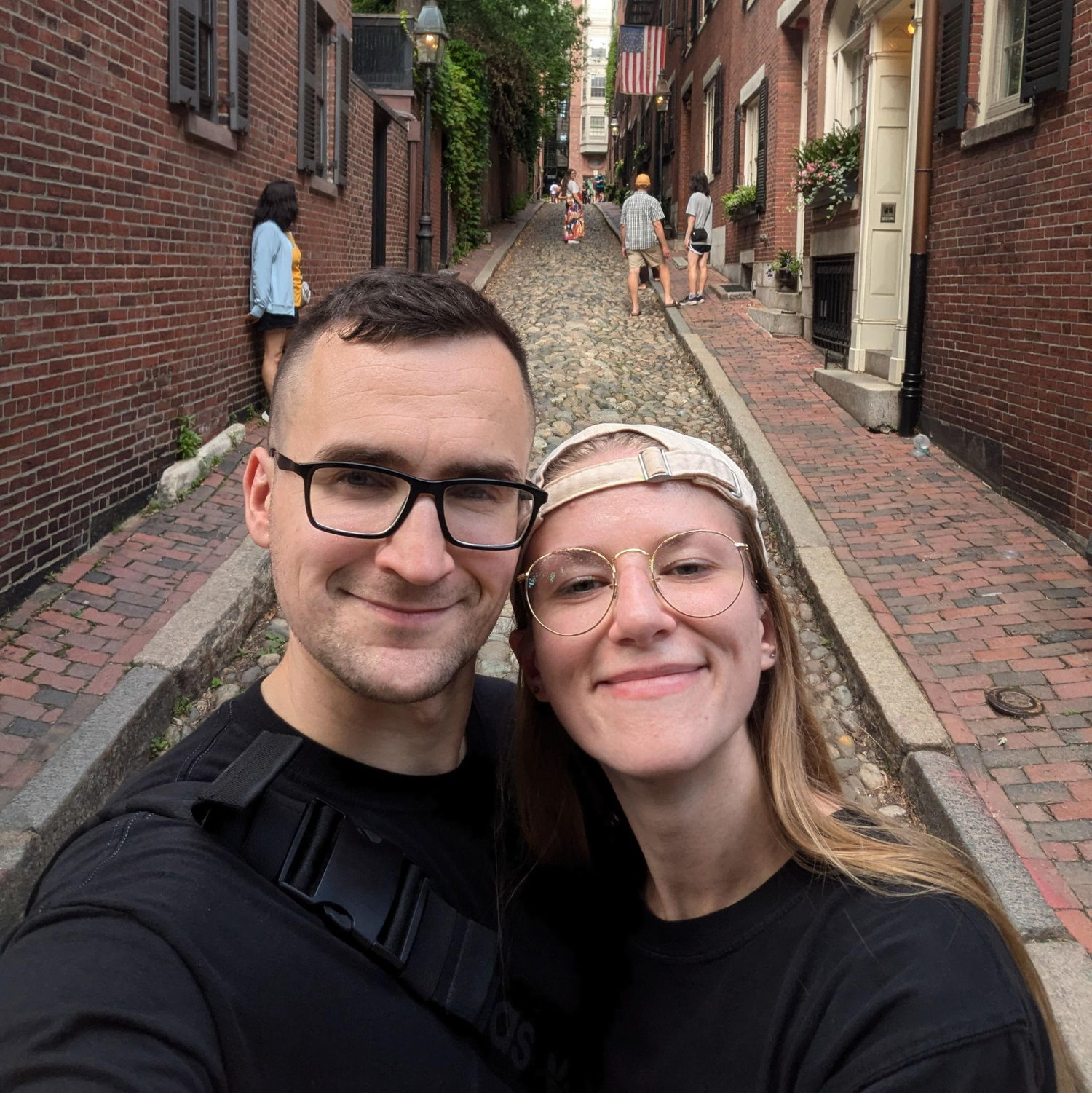 While planning the wedding, they travelled to Boston...