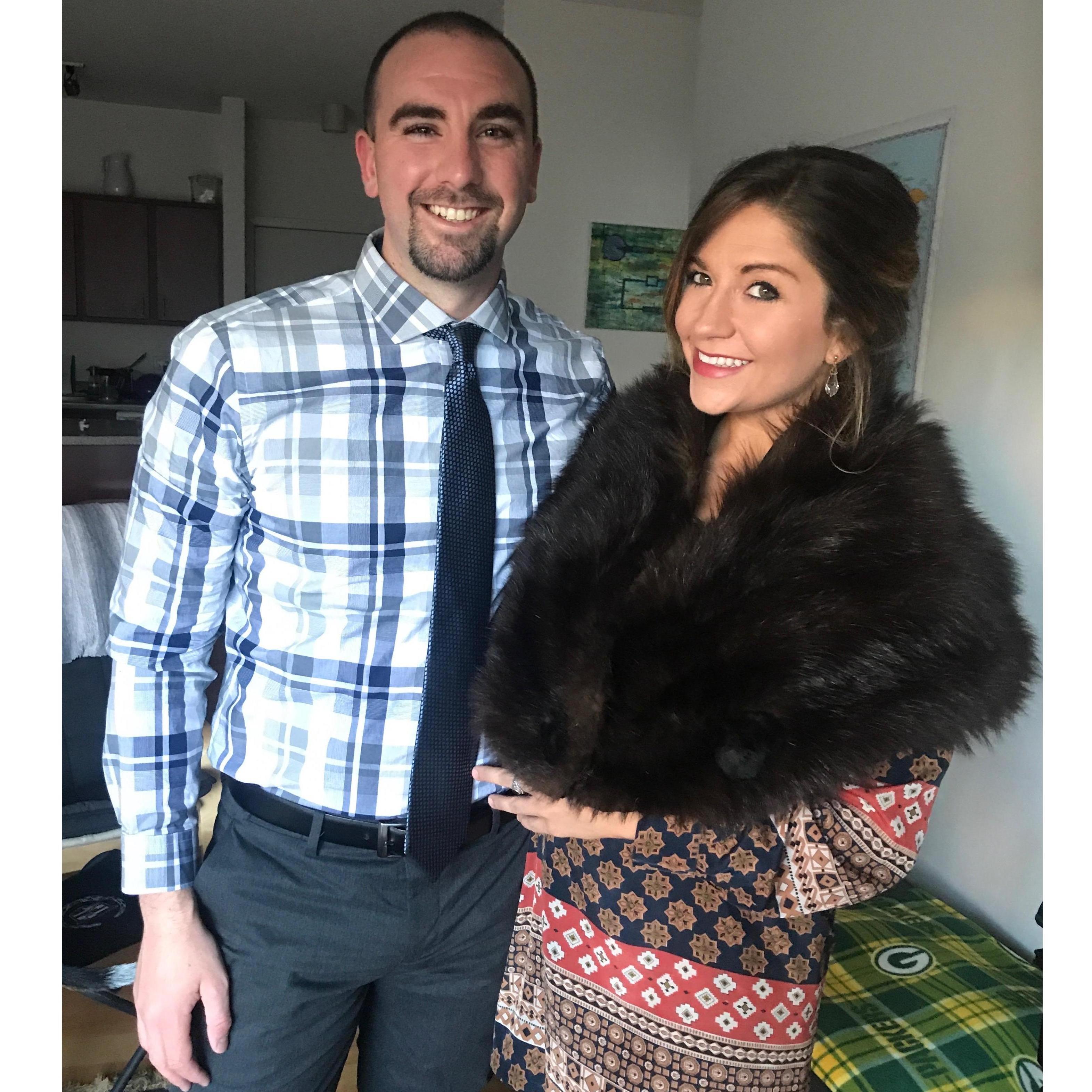 Even though the Aladdin play was in September, my rule is when going to a play there must be fur!