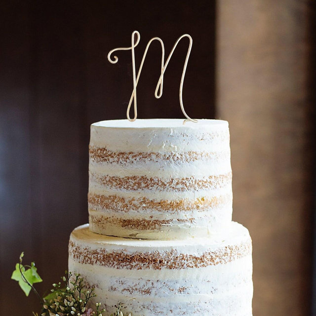 Custom Wire Monogram Cake Topper | Personalized Initial Wedding Cake Topper A–Z | Timeless Calligraphy Letter | Reusable Keepsake