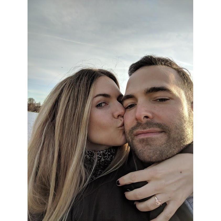 More post-engagement bliss - walking around Hyde Park in London