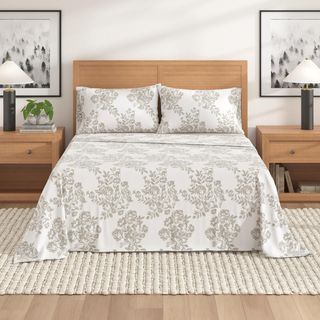 Belle Toile 4-Piece Flannel Sheet Set