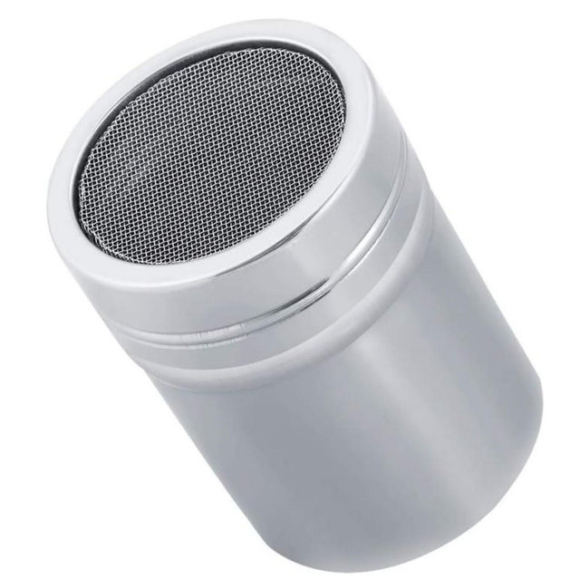 Kitcheniva Stainless Steel Powdered Sugar Cinnamon Can Shaker Duster with Fine Mesh Lid