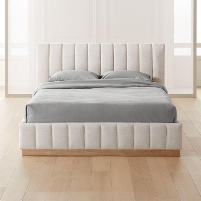 Forte Channeled White King Bed