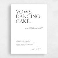 White Wedding Invitation - Celeste Portrait