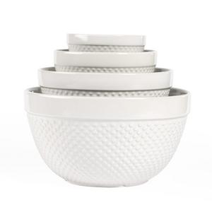 Tabletops Gallery - 4 Piece Hobnail Mixing Bowl Set