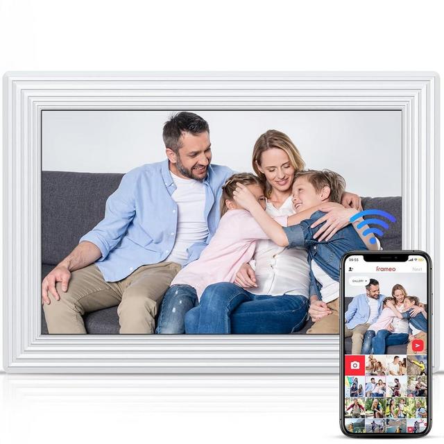 Apofial 5G Digital Picture Frame 10.1 Inch WiFi Digital Photo Frame,1920 * 1200 HD IPS Touch Screen Smart Cloud Photo Frame, to Share Photos Or Videos Remotely Via Frameo APP-16G