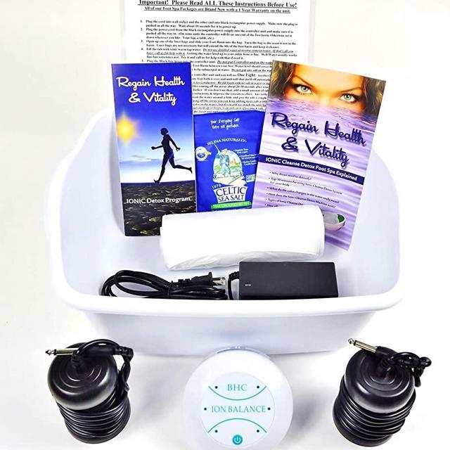 Ionic Foot Cleanse Ion Detox Foot Bath Machine. Foot Spa Bath for Home Use. Free Regain Health & Vitality Booklet & Brochure!
