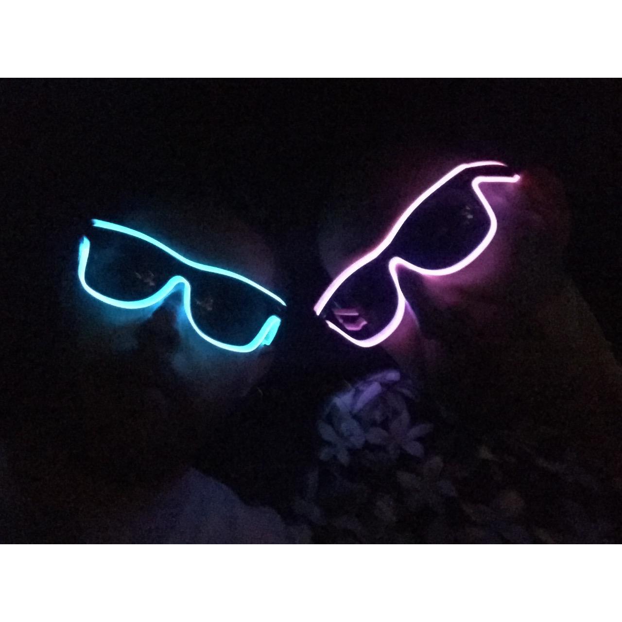 The night we bought neon sunglasses while in Ibiza, Spain.
