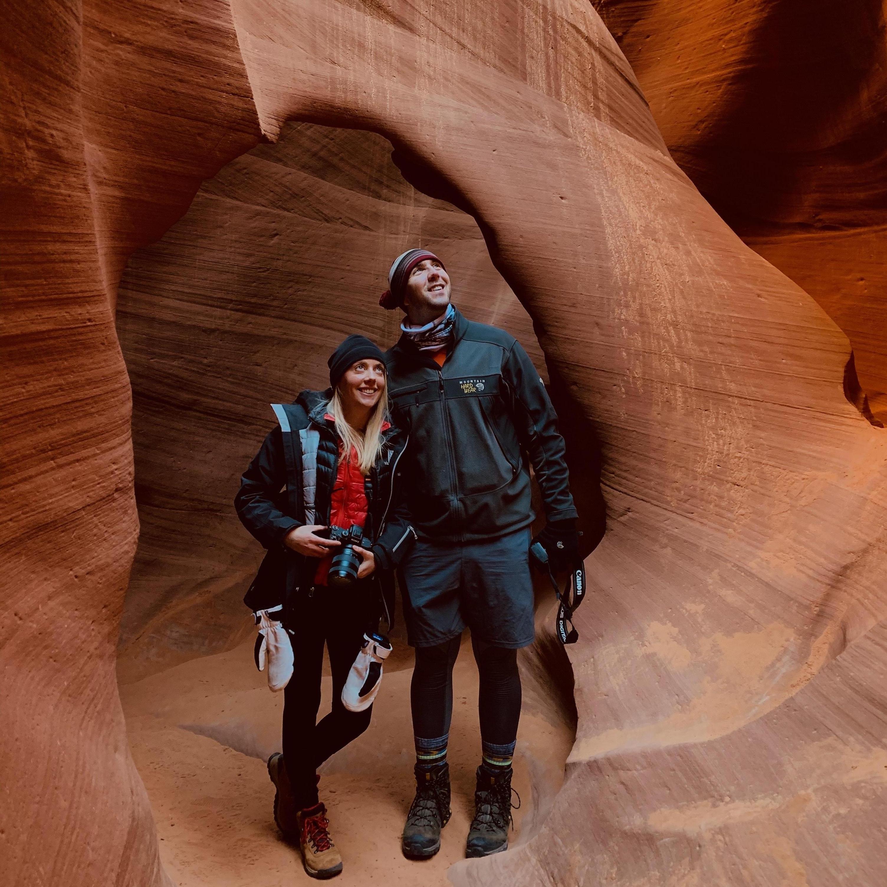12.30.18 - Page, AZ - Trying not to freeze while exploring Antelope Canyon on a New Year's road trip through Arizona and Utah