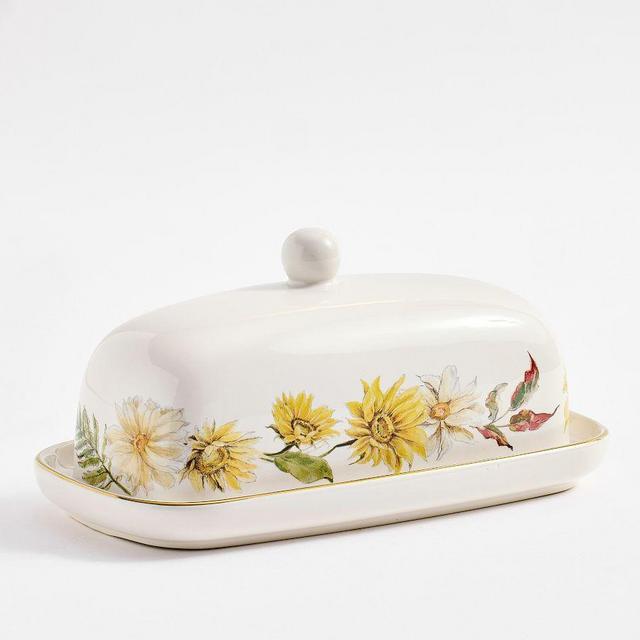 Bedford Harvest Stoneware Butter Dish - Multi