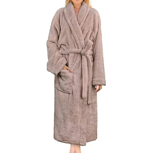 PAVILIA Premium Womens Plush Soft Robe Fluffy, Warm, Fleece Sherpa Shaggy Bathrobe